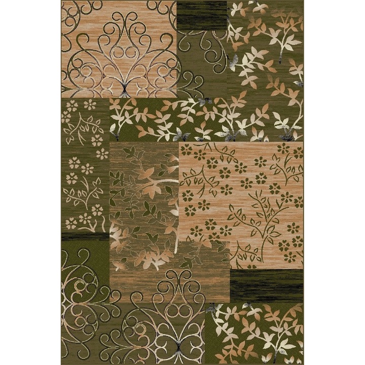 Модерен килим, Home Vista, Lotos 1521, Зелен, 60x110 см