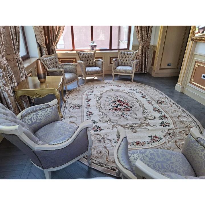 Covor Clasic, Home Vista, Lotos 535, Oval, Bej / Crem, 150x230 cm