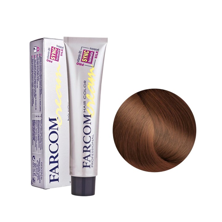 Vopsea de par permanenta Farcom Professional, 63 Blond Inchis Cupru, 60ml