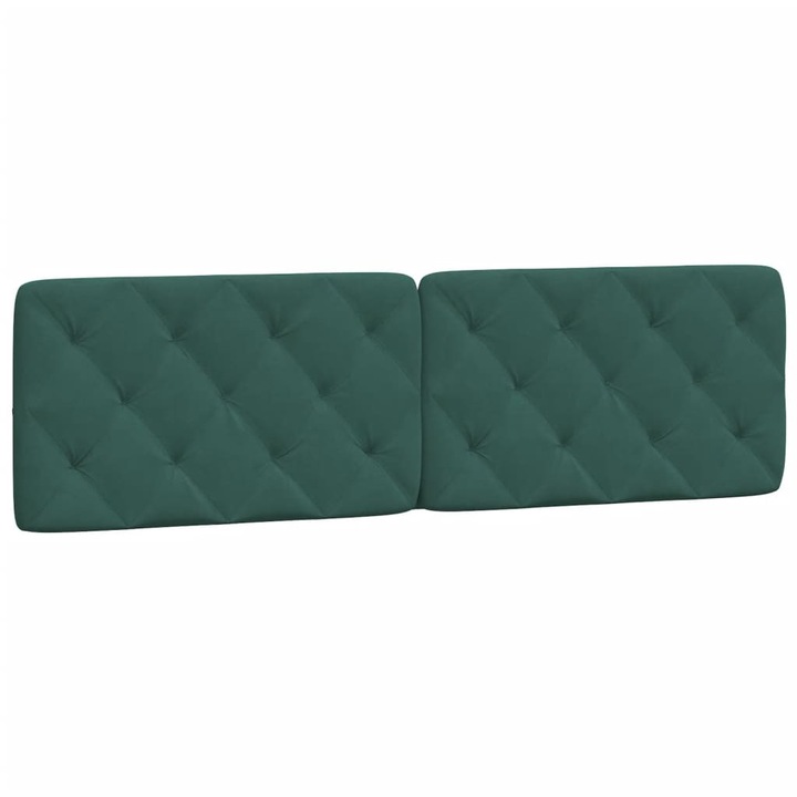 Perna tablie de pat vidaXL, verde, 180 cm, catifea, 2.1 Kg