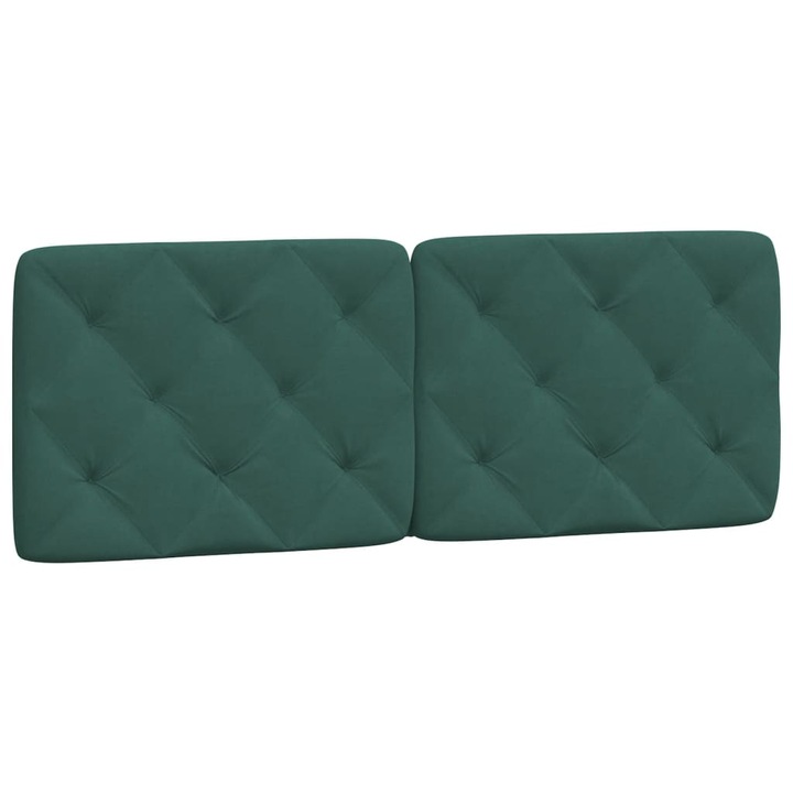 Perna tablie de pat vidaXL, verde, 120 cm, catifea, 1.65 Kg