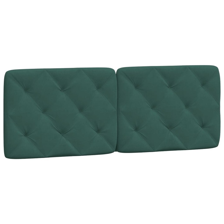 Perna tablie de pat vidaXL, verde, 140 cm, catifea, 1.65 Kg