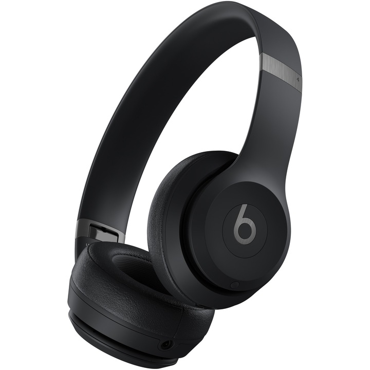 Casti On-Ear Beats Solo 4, Wireless, Bluetooth, Autonomie 50 ore, Matte Black