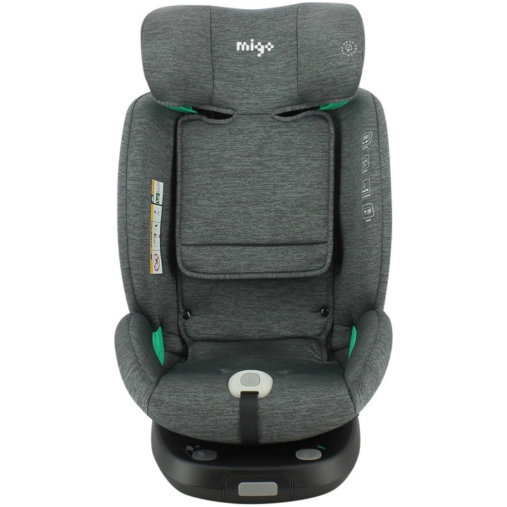 MIGO LEGEND I-Size autós gyerekülés, Isofix, 0 - 12 éves korig, 40 - 150 cm, szürke