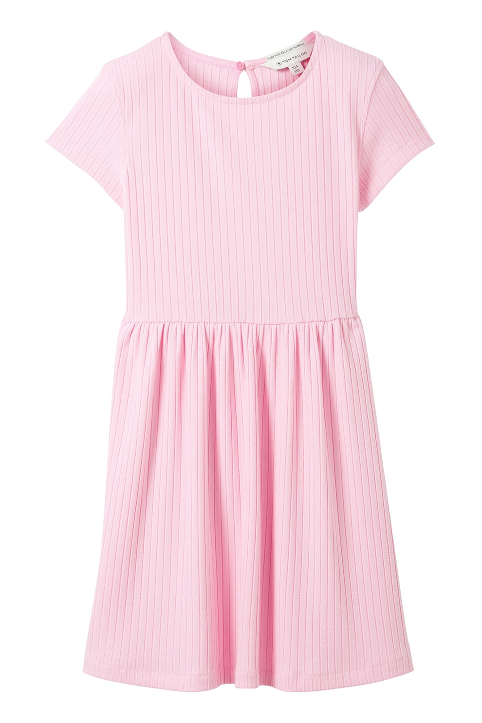 Tom Tailor, Rochie evazata striata, Roz, 92-98 CM