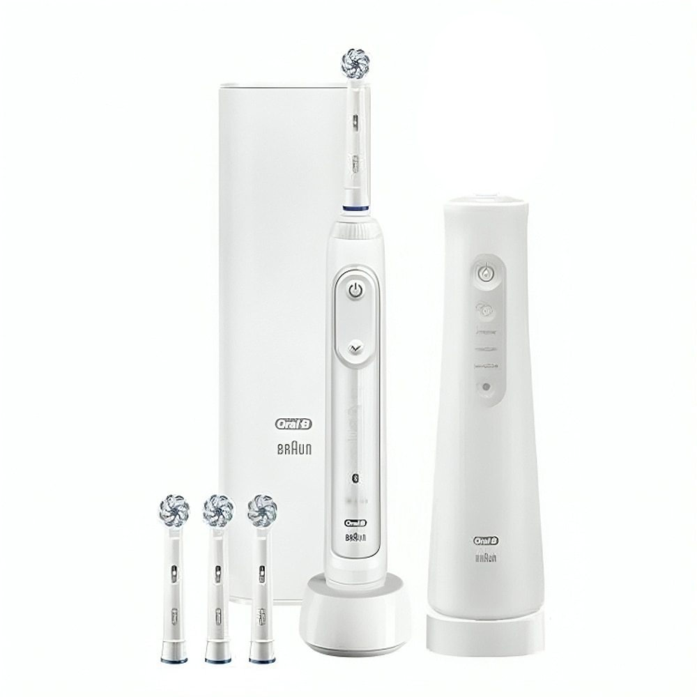 Комплект електрическа четки за зъби Oral-B Genius X + Aquacare 6 зъбен ...