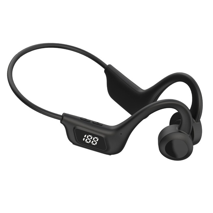 Casti Wireless Sport, Bluetooth 5.2, Pliabile, Negru