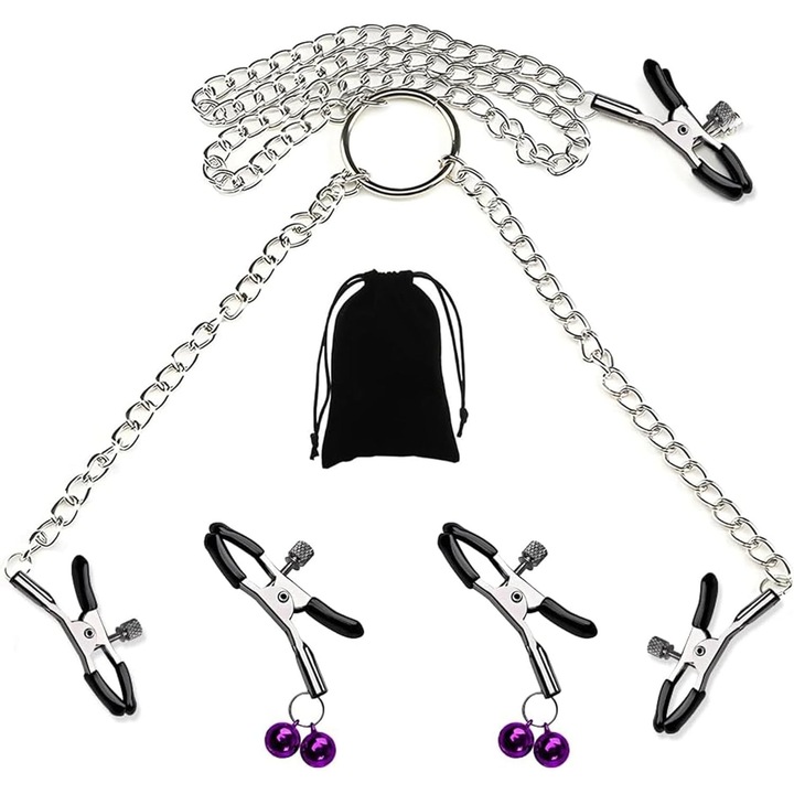 Cleme pentru sfarcuri, Lant, Nybgyy®, Argintiu