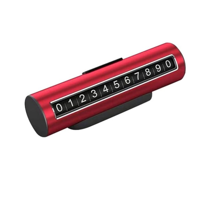 Стойка за телефонен номер за кола, JENUOS®, Скриване на номерата, алуминий, Червена