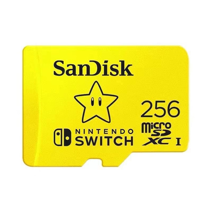 Memóriakártya, SanDisk, 256 GB microSDXC, Nintendo Switch licenccel