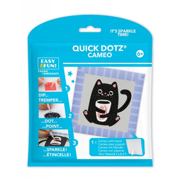 Set creativ pictura cu diamante - Cofee Bean Kitten - pisicuta, Diamond Dotz®