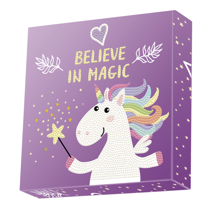 Set creativ tablou Believe in Magic, pictura cu diamante, Diamond Dotz®