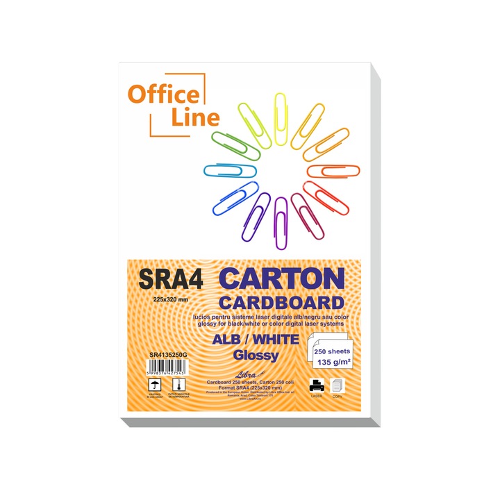 Carton alb SRA4 135 gr LUCIOS 250 coli/top SR4135250G Office Line