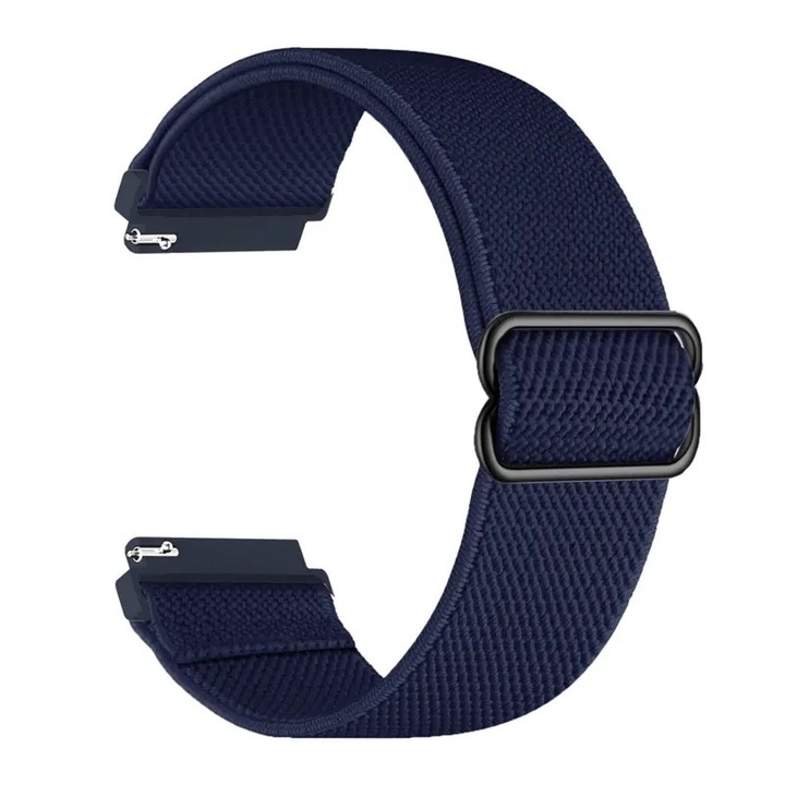 Найлонова каишка за смарт часовник Samsung Galaxy Watch 4/5/6 40/42/44/45/46 mm / Active, Huawei Watch GT 2 42 mm / GT 3 42 mm / Amazfit GTS / GTS 2 / GTS 3 / GTS 4 / MINI, Best Гривна за аксесоари, Бързо освобождаване, 20 мм, тъмносиня