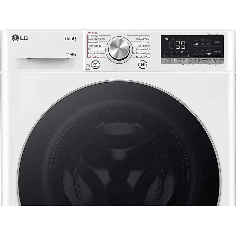 Masina De Spalat Rufe Cu Uscator LG W4WR70E61, Clasa D, 11/6 Kg, 1400 Rpm, Alb