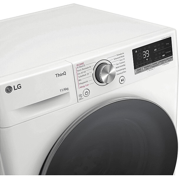 Masina De Spalat Rufe Cu Uscator LG W4WR70E61, Clasa D, 11/6 Kg, 1400 Rpm, Alb