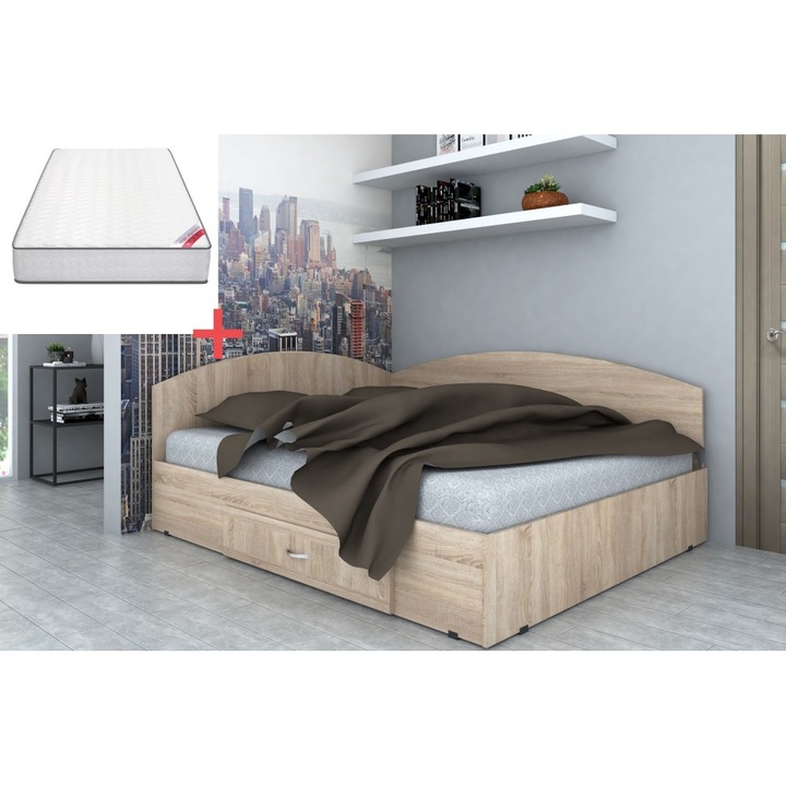 Set Pat Colt 160 + Saltea MR Poket, Sonoma