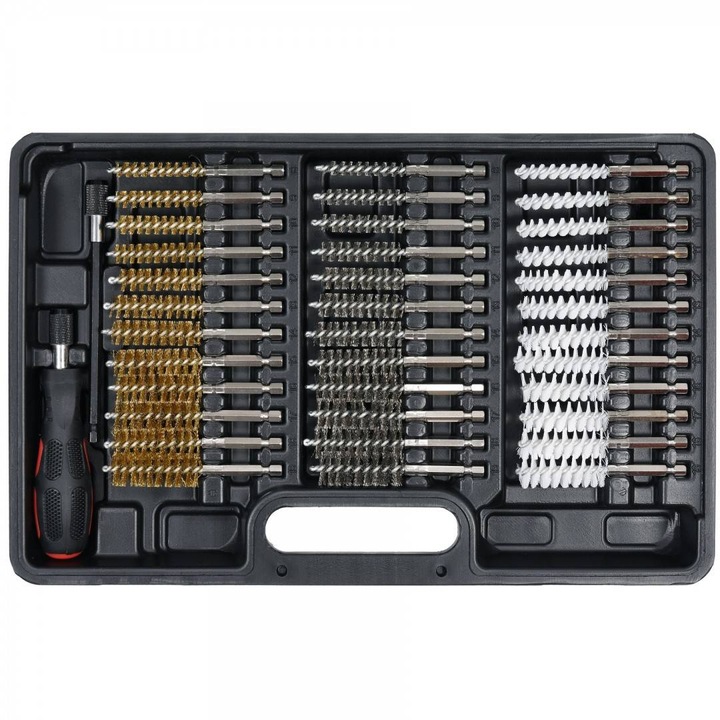 Set perii pentru curatat scaune de injector Yato YT-08196, 1/4, 38 buc, 8-19mm