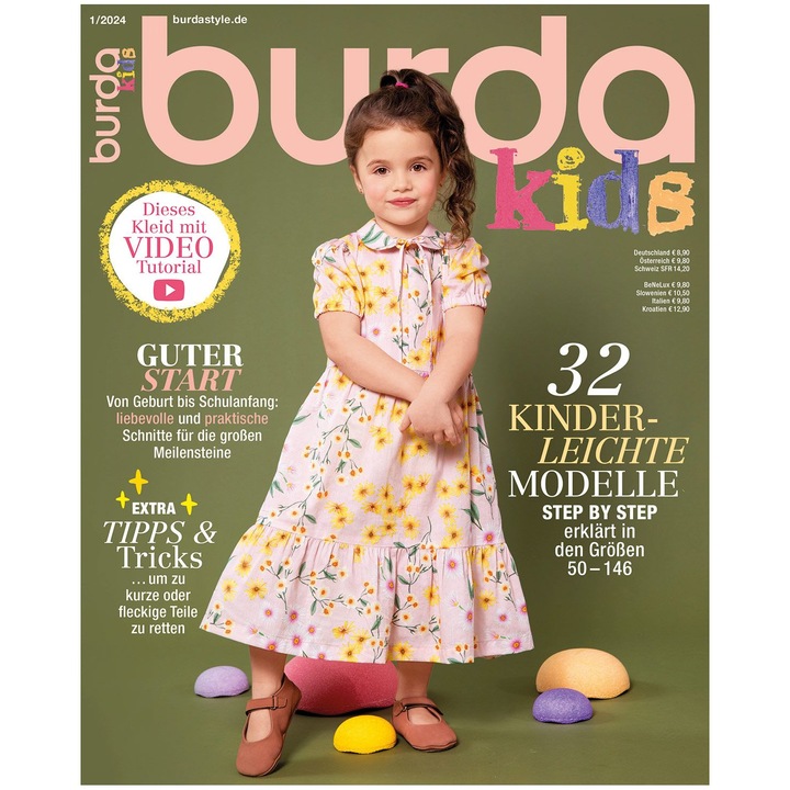 Revista Burda Kids 1/2024, Primavara-Vara 2024 editata in limba germana, editura Burda