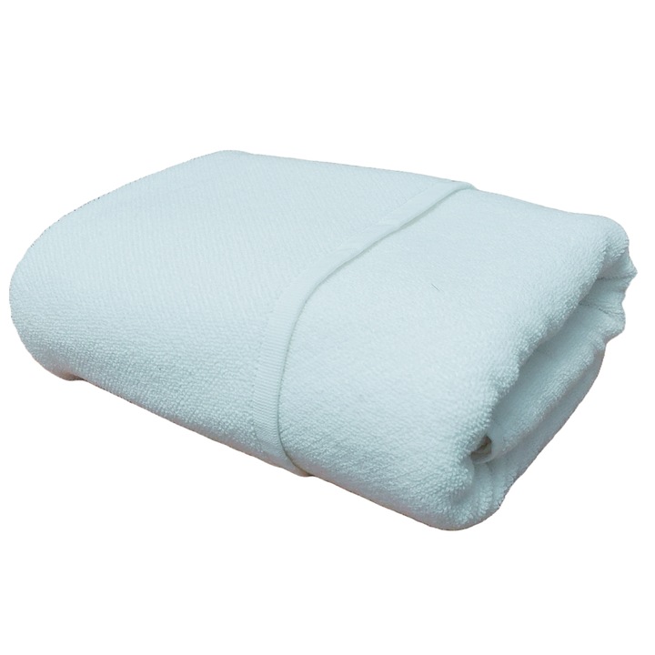 Napozóágy/strand bolyhos törölköző, 70 cm x 210 cm, 100% pamut, sűrűsége 550 g/m2, fehér