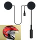 Sistem de comunicare interfon pentru motociclete, cu casti wireless, Bluetooth, interfon, universale, negre