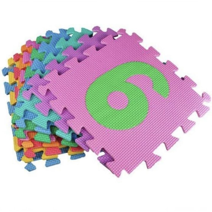 Detalii despre piesele și materialul covorului puzzle