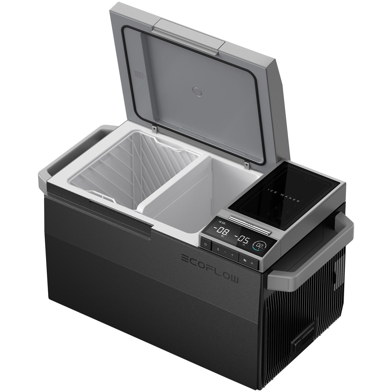 Frigider auto EcoFlow Glacier, Dual Zone, 38L, masina cuburi de