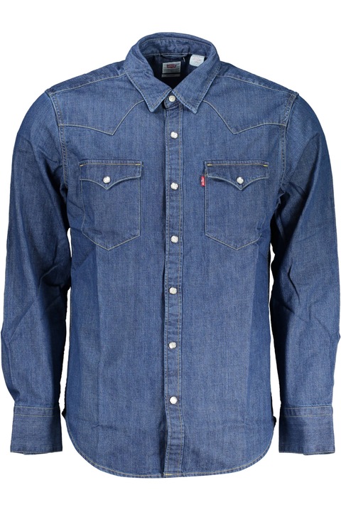 Мъжка риза, LEVI'S, 100% памук, синя, S INTL, 85744