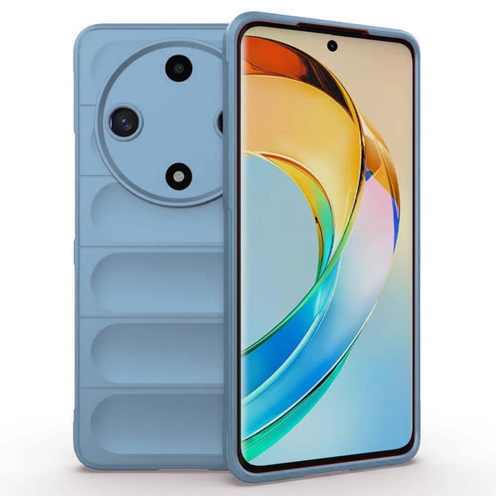 DaDen Honor Magic 6 Lite Magic Shield tok, ütésálló, mikroszálas belső, TPU, kék