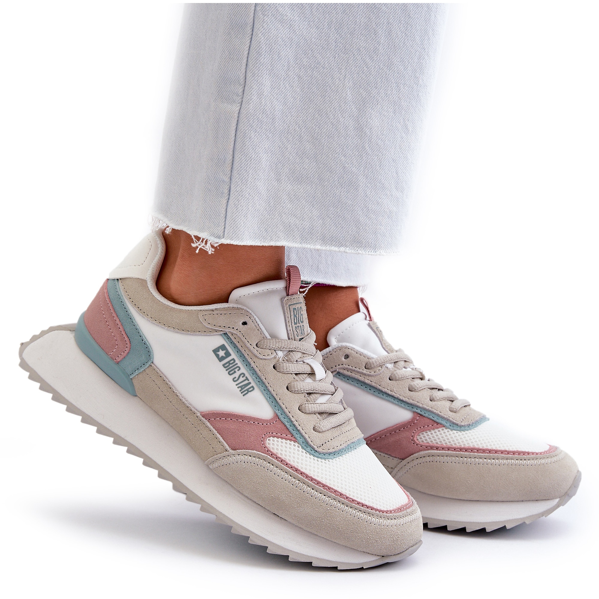 Sneakers de dama cu sistemul Memory Foam Big Star NN274690 Alb 38