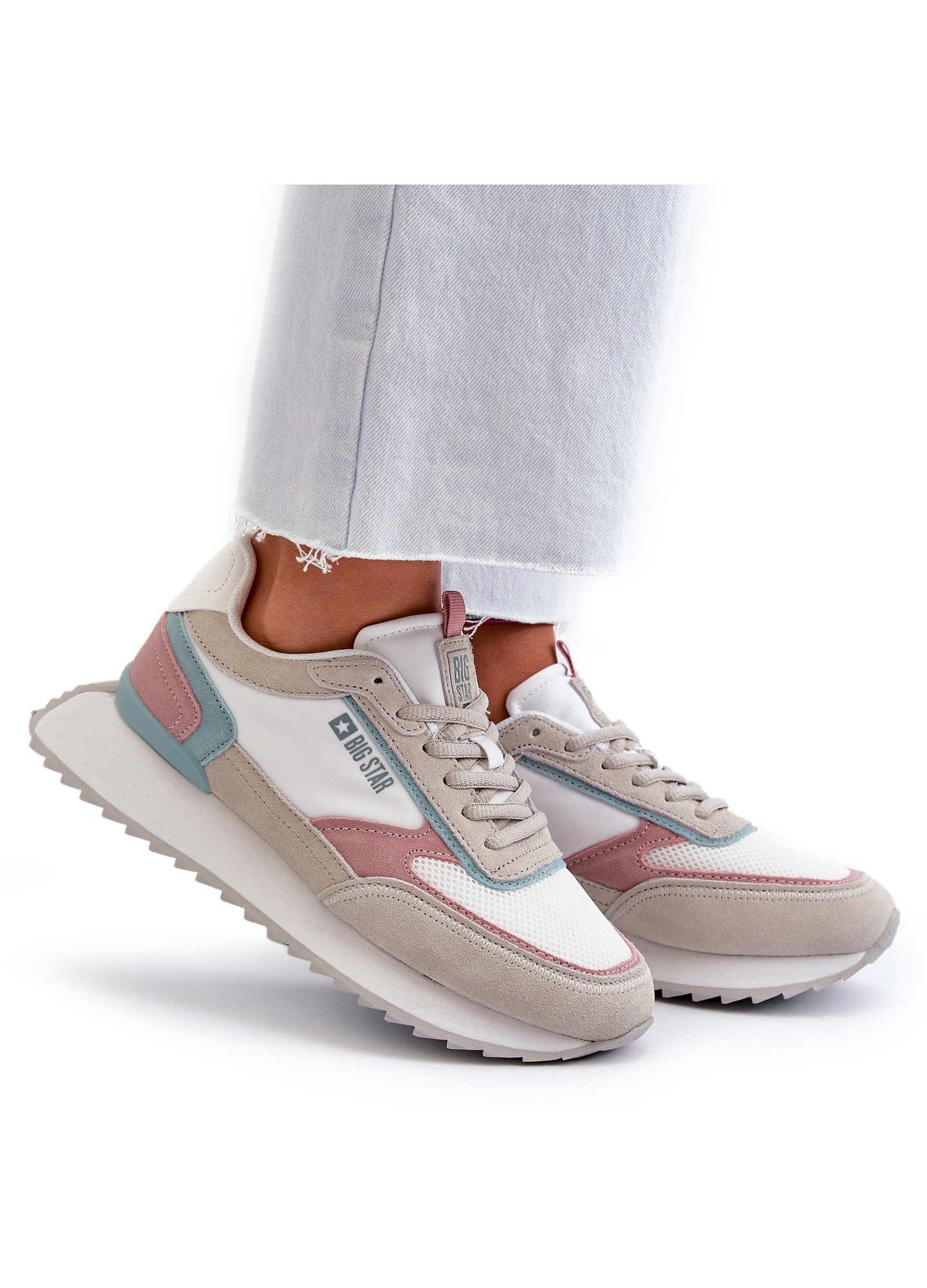 Sneakers de dama cu sistemul Memory Foam Big Star NN274690 Alb 38