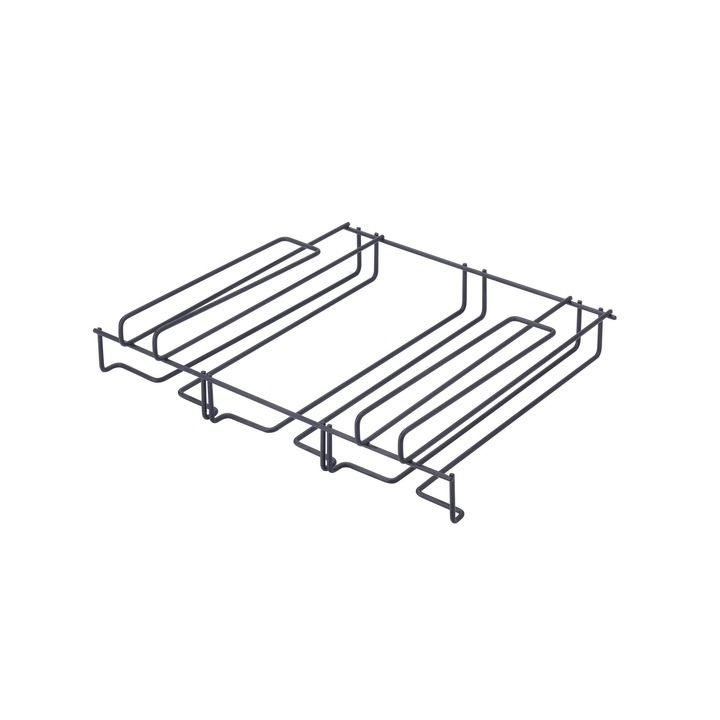 Shopiens® pohártartó, fémből, 37 x 30 x 8 cm, fekete