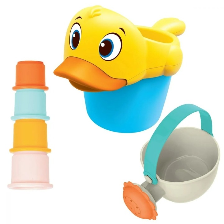 Kacsa fürdőjáték babáknak, Minibo, 22 x 13 x 16 cm
