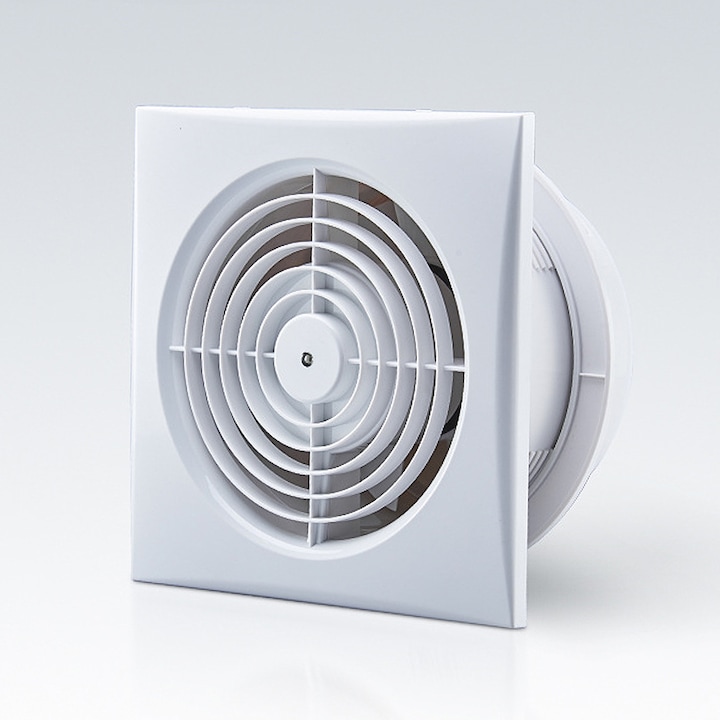 Вентилатор HUGOOME 150 mm 18W 320m³/h с възвратна клапа за кухня, баня, оранжерия, гараж -6 Inch