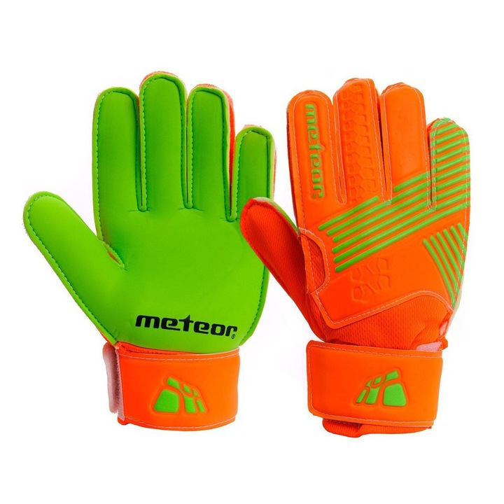 Manusi Sport, Biciklis, Meteor, 7-Es Méret, Magas Tapadás, Rugalmas Anyag, Tartós, Narancssárga És Zöld, Unisex