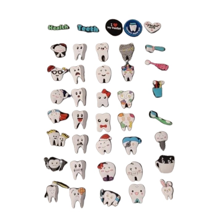 Комплект от 40 Jibbitz Pins аксесоара за крокс Crocs Clogs, Doctor Dentist Model