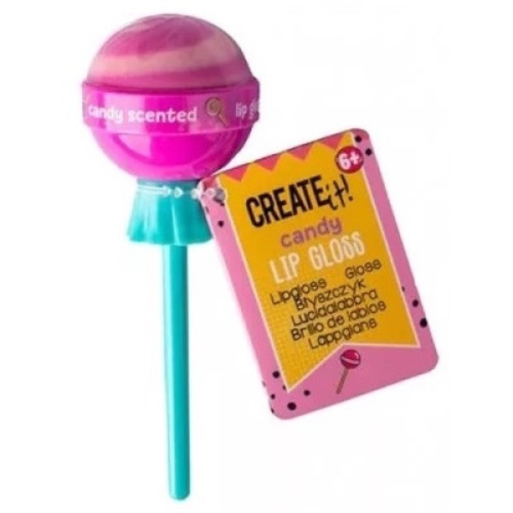 Create it! ajakápoló, Nyalóka forma, cukorka, rózsaszín