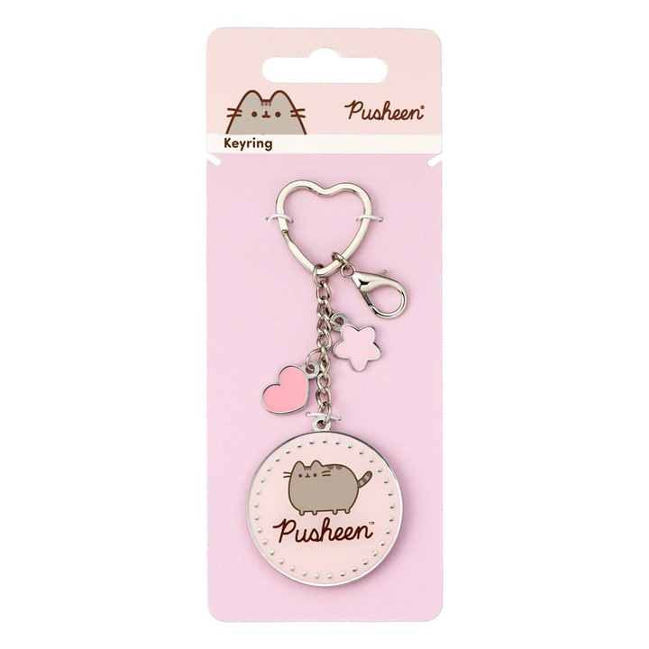 Kulcstartó Pusheen, Pink Name, 5 cm