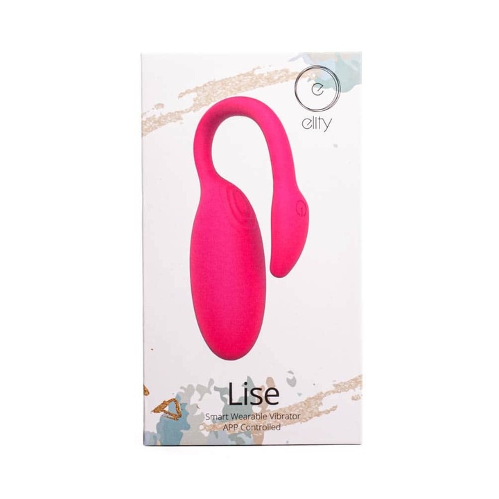 Elity Lise Couples Vibrátor, Alkalmazással vezérelhető, Vízálló, Szilikon, Piros, Hossz 21cm, Átmérő 3cm