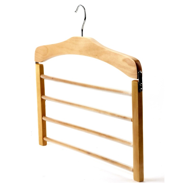 Set 2 Umerase Pliabile Multifunctionale din Lemn UnicUtil®, Design Rabatabil si Compact, Ideal Pentru Depozitarea Inteligenta in Spatii Mici sau Temporare, Potrivite Pentru Calatorii sau Utilizare Cotidiana, Cu Finisaj Natur si Mecanism de Blocare Stabil