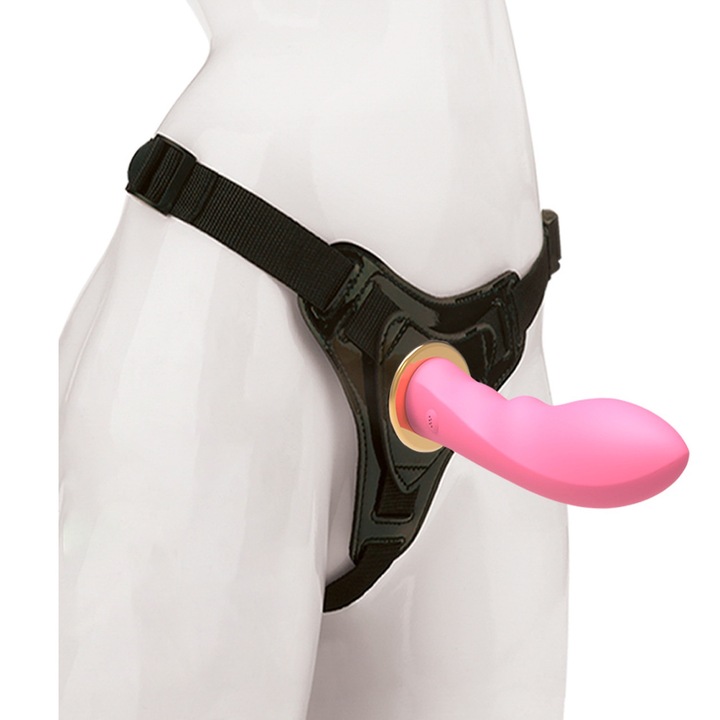 Valósághű vibrátor tapadókoronggal és távirányítóval, prémium szilikon, vízálló, rózsaszín, 14cm