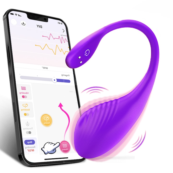 Vibrator pentru punctul G, Snapdera®, jucarii sexuale pentru femei, telecomanda prin aplicatie (JOYHUB ofera personalizare personalizata, control vocal, video sincronizat), 9 moduri de vibratie, silicon de calitate medicala, impermeabilitate IPX5