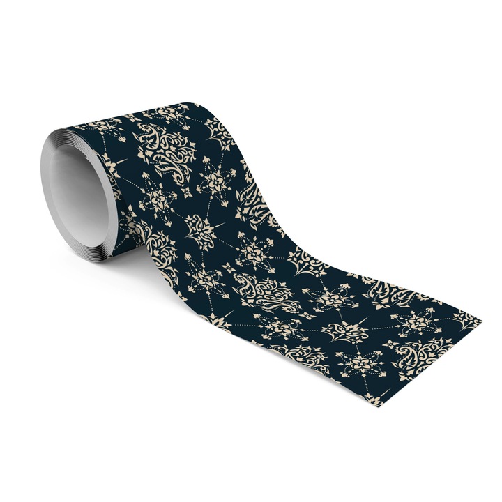 Muralo Tapétaszegély, Öntapadó, Modern minta, díszek, 10 cm x 300 cm a hálószobába