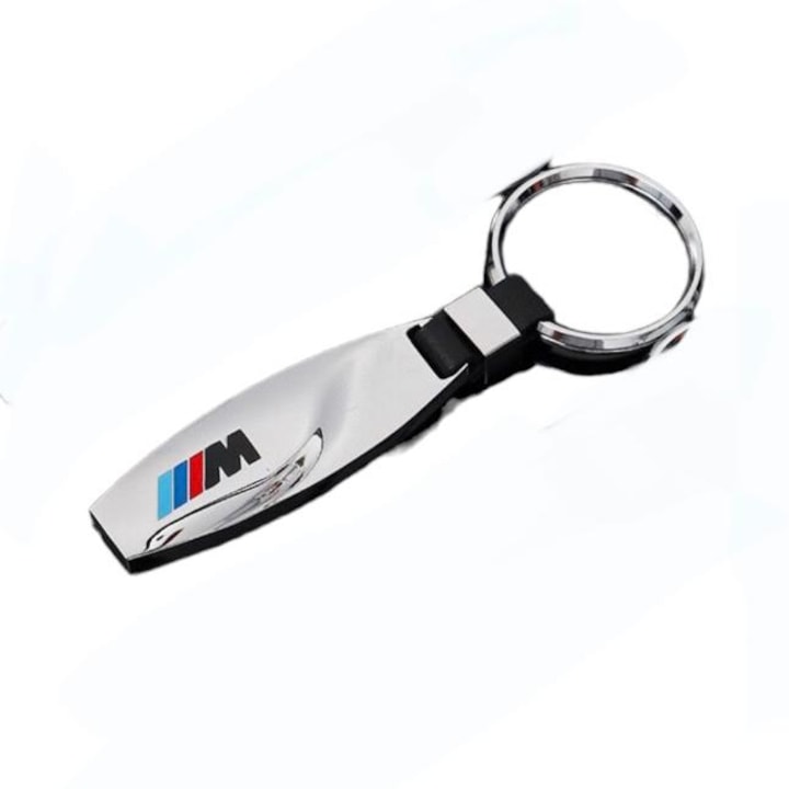 Kulcstartó BMW M-hez, ezüst/fekete