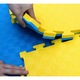 Детски килим EVA XXL, PROCART, 100x100 см, дебелина 2 см, двустранно, жълто/синьо