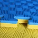 Детски килим EVA XXL, PROCART, 100x100 см, дебелина 2 см, двустранно, жълто/синьо