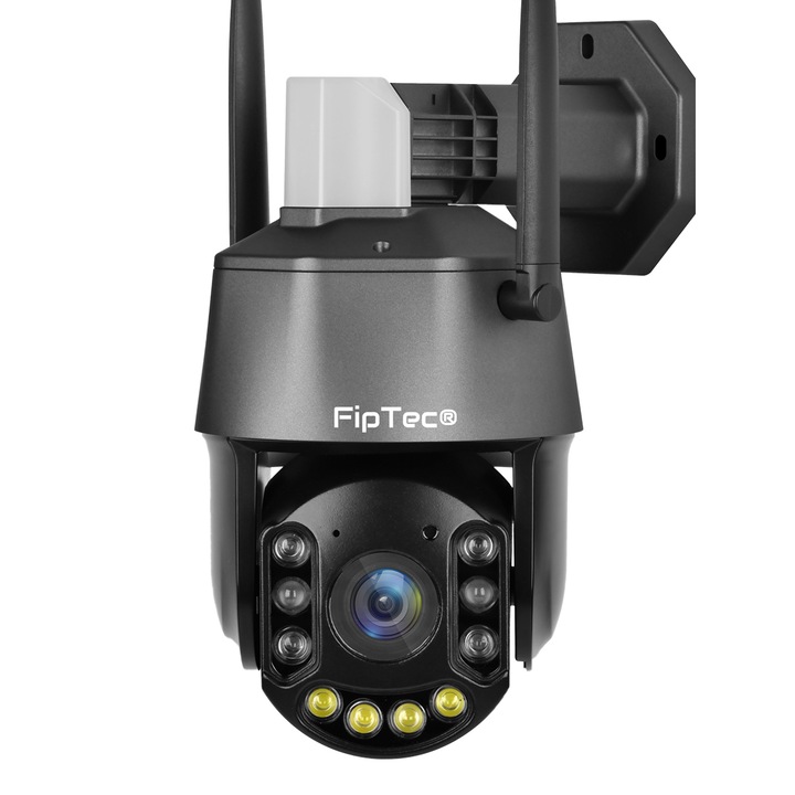 Kültéri megfigyelő kamera FipTec LO36 ZOOM, WiFi, 36x zoom, Full HD, 360°-os forgatás, vízálló, fekete