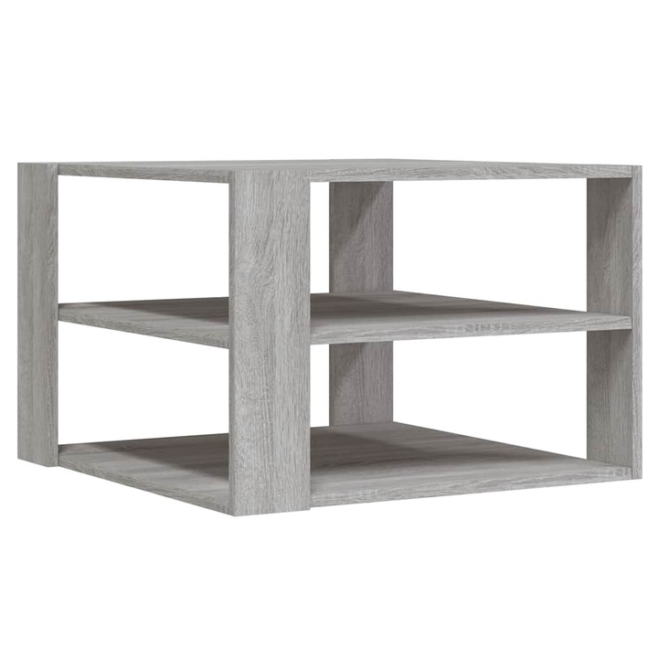 Masuta de cafea vidaXL, gri sonoma, 58x58x40 cm, lemn compozit