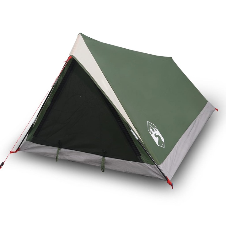 Cort de camping pentru 2 persoane vidaXL, verde, impermeabil 1.35 kg
