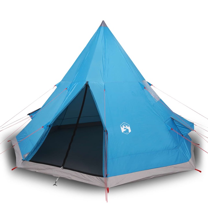 vidaXL 4 személyes kék vízálló tipi kempingsátor 5 kg